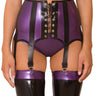 Purple Latex Girdle With 8 Adjustable Straps - Honour Clothing