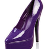 Purple Patent Platform Pumps - Honour Clothing