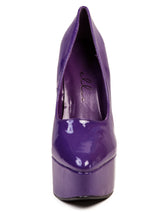 Purple Patent Platform Pumps - Honour Clothing