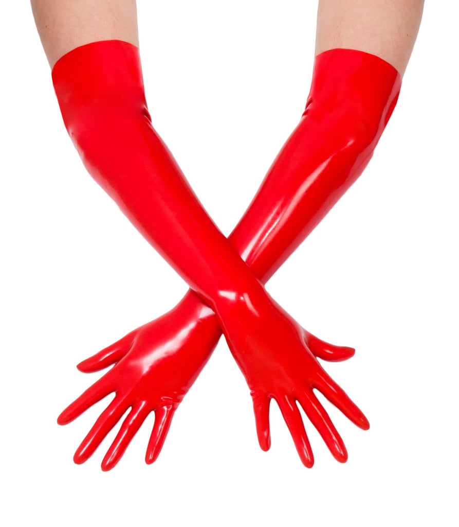 Red Latex Elbow Length Gloves - Honour Clothing