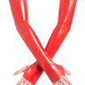 Red Latex Elbow Gauntlets - Honour Clothing