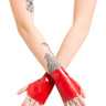 Red Latex Wrist Gauntlets - Honour Clothing