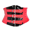 Red PVC Buckled Waspie Belt - Honour Clothing