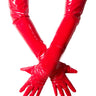 Red PVC Long Opera Gloves - Honour Clothing