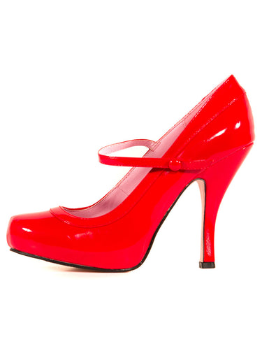 Red Patent Finished Platform Heels - Honour Clothing