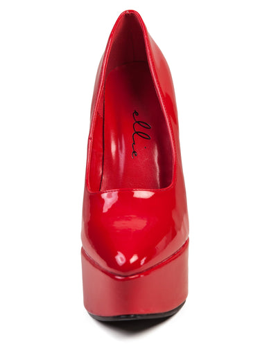 Red Platform Darina Heels - Honour Clothing