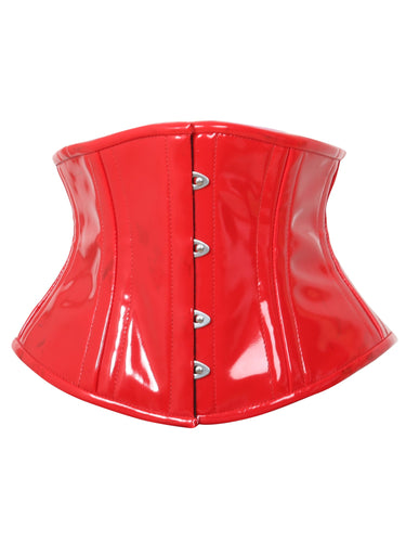 Red Sincere PVC Corset - Honour Clothing