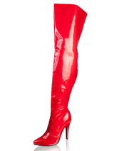Red Thigh High Diva Boots - Honour Clothing