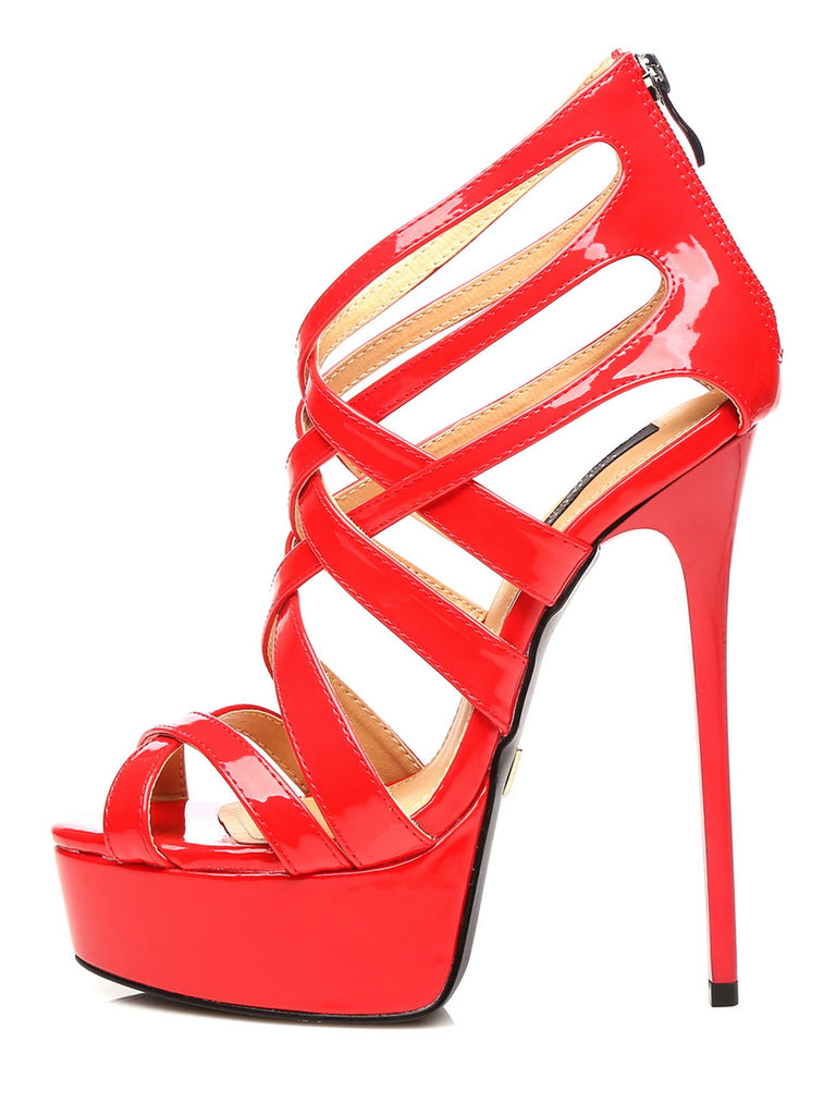 Buy Red Heeled Sandals for Women by QUPID Online | Ajio.com