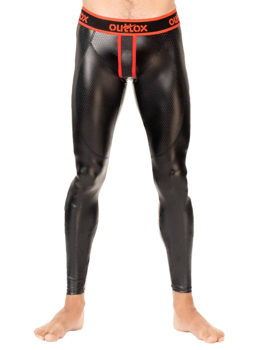 Leggings Wetlook Noir HandMade - Modèle Zippé F217 - Vêtement Coquin - Polyamide