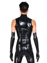 Black Latex Revelant Top - Honour Clothing