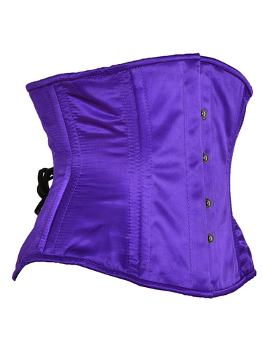 Satin Purple Randa Waist Cincher - Honour Clothing