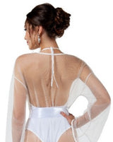 Sheer White Robe & Ribbon Waist Tie - Honour Clothing