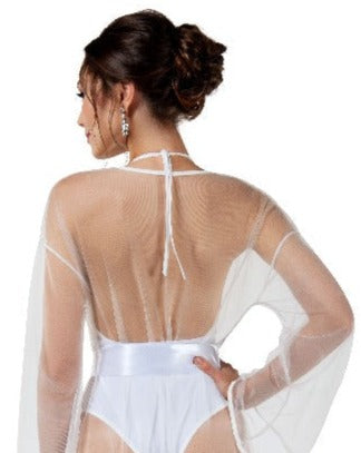 Sheer White Robe & Ribbon Waist Tie - Honour Clothing