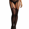 Shredded Style High Waist Garterbelt Stockings - Honour Clothing