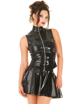 Sleeveless Paris PVC Top - Honour Clothing