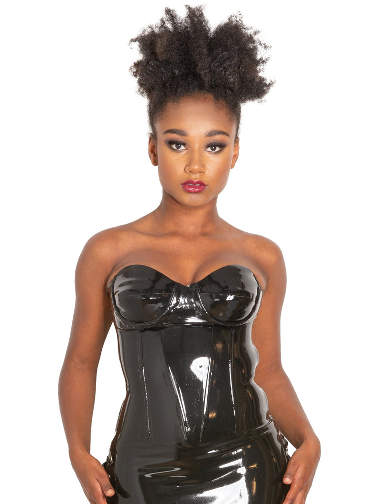 Sweetheart Latex Sculpted Top - Honour Clothing