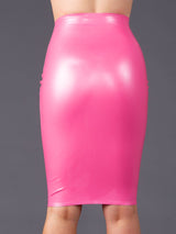 The Figure Fuschia Latex Pencil Skirt - Honour Clothing
