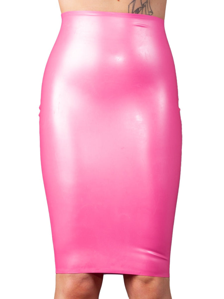 The Figure Fuschia Latex Pencil Skirt - Honour Clothing