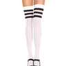 Thigh High B/W Opaque Stockings - Honour Clothing