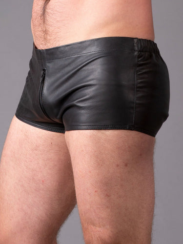 Two Way Zip Leather Boxers - Honour Clothing