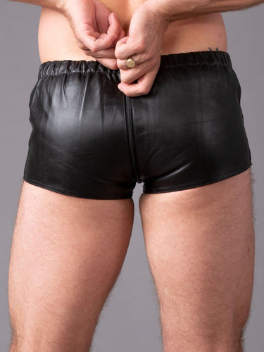Two Way Zip Leather Boxers - Honour Clothing