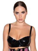 Underwired Gem Latex Bra - Honour Clothing
