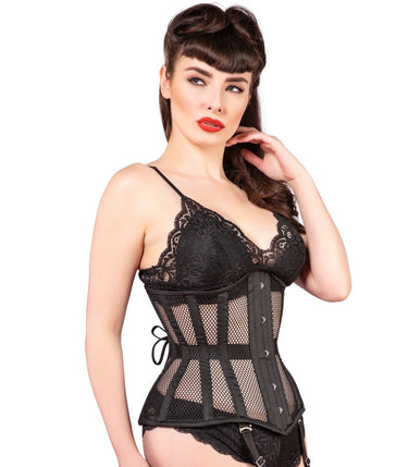 Victorian Style Fishnet Corset - Honour Clothing