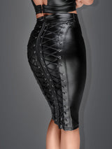 Wetlook Penny Pencil Skirt - Honour Clothing
