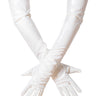 White PVC Long Opera Gloves - Honour Clothing