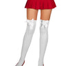 White Thigh High Stockings With Bow - Honour Clothing