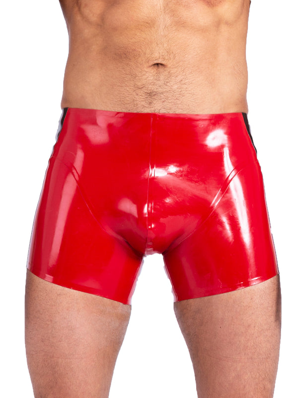 Rosso Red Rubber Shorts - Honour Clothing