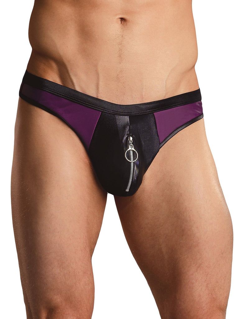 Zip Thong With Trimming - Honour Clothing