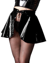 Black PVC Swivel Skirt - Honour Clothing